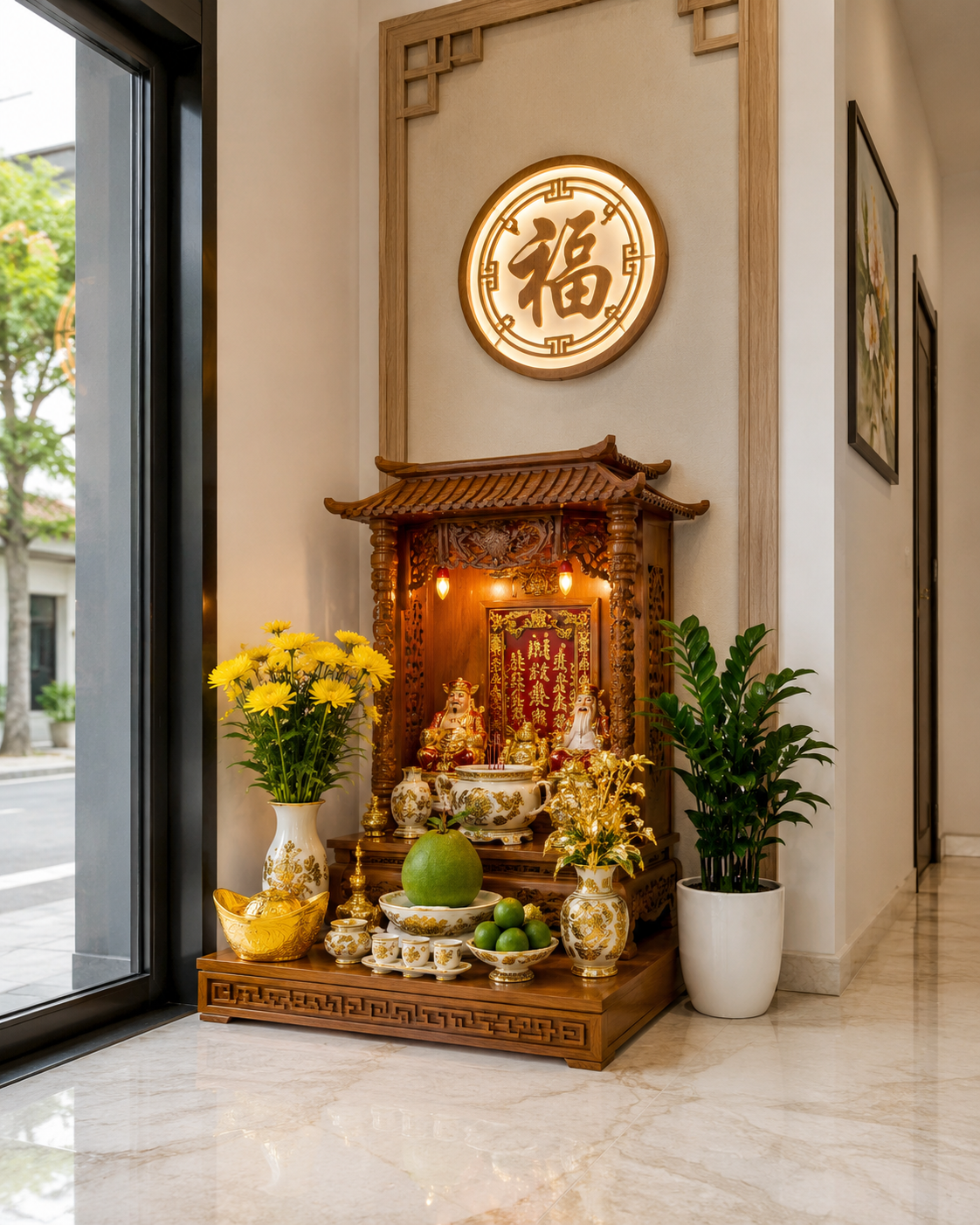 vị tr&iacute; đặt b&agrave;n thờ thần t&agrave;i