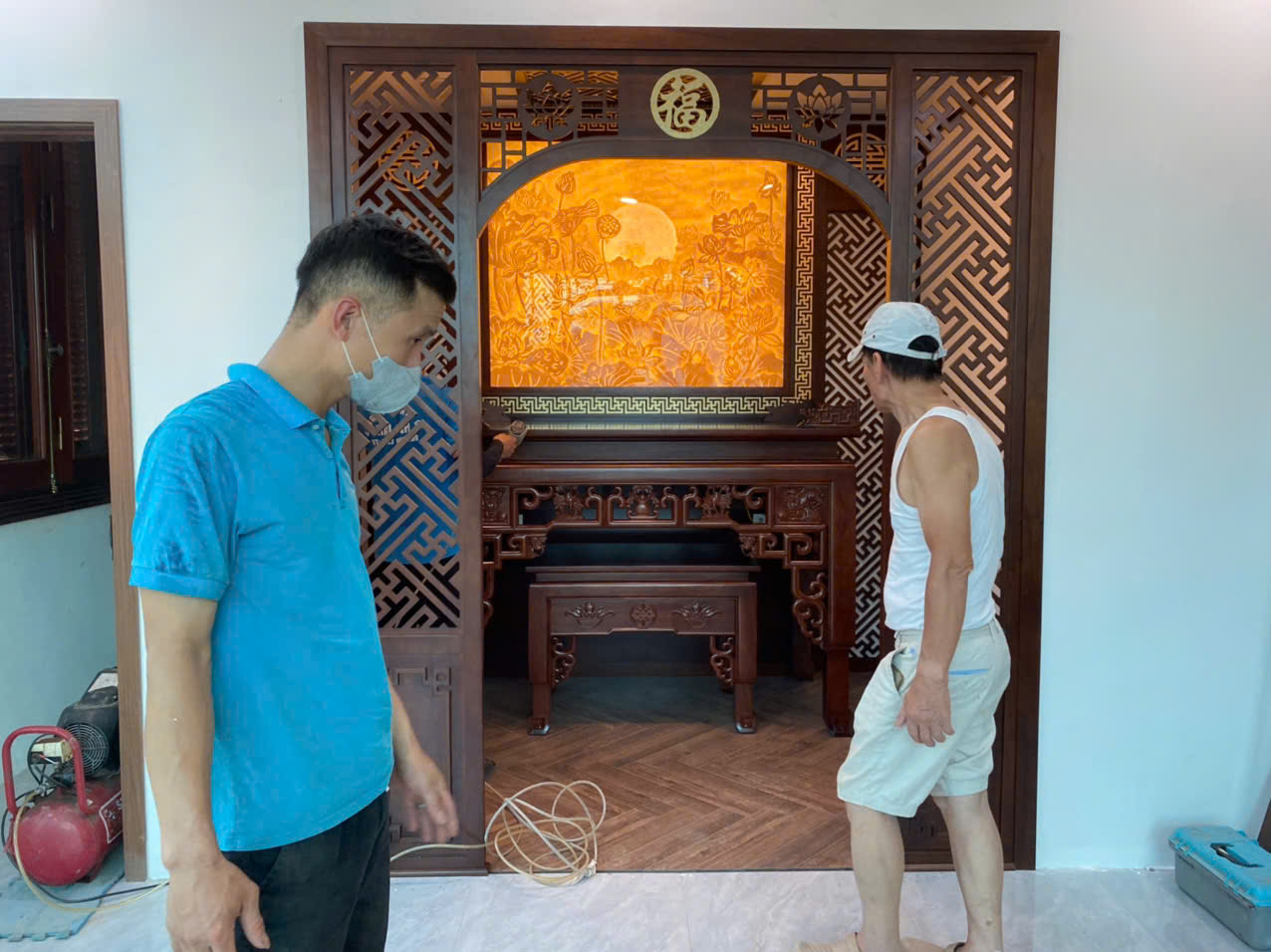 Đồ Thờ Hải Anh Triển Khai Công Trình Phòng Thờ Gia Tiên Cho Chú Hải ở Hai Bà Trưng - Hà Nội ngày 14.5.2025