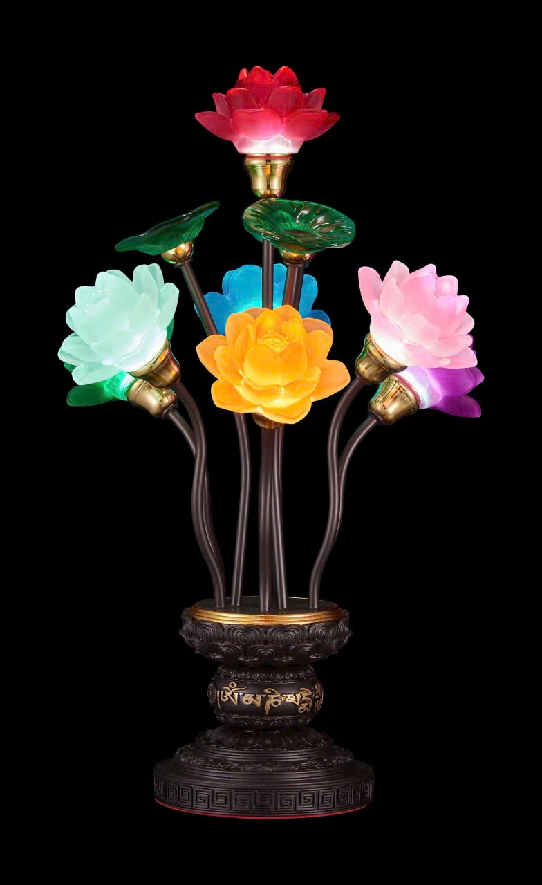 Đèn điện lưu ly thân đồng cao cấp