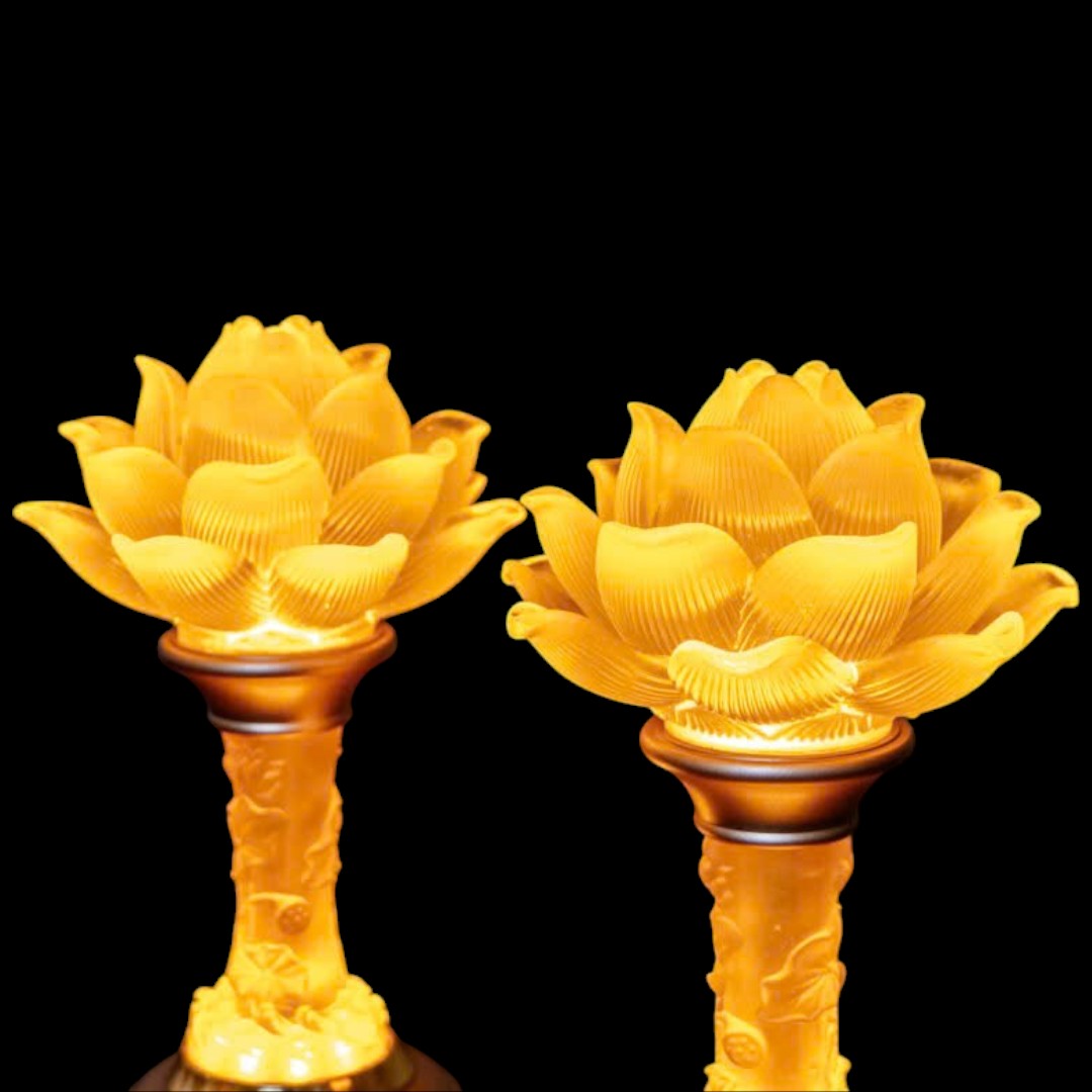 Đèn điện 1 bông lưu ly thân sáng