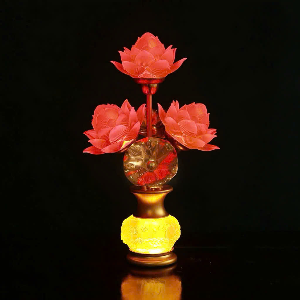 Đèn Bình Hoa Thịnh Thế Khai Hoa 3 Bông