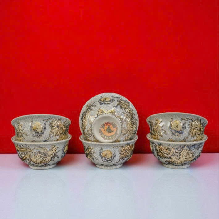 Bát Thờ Men Rạn Vàng Kim
