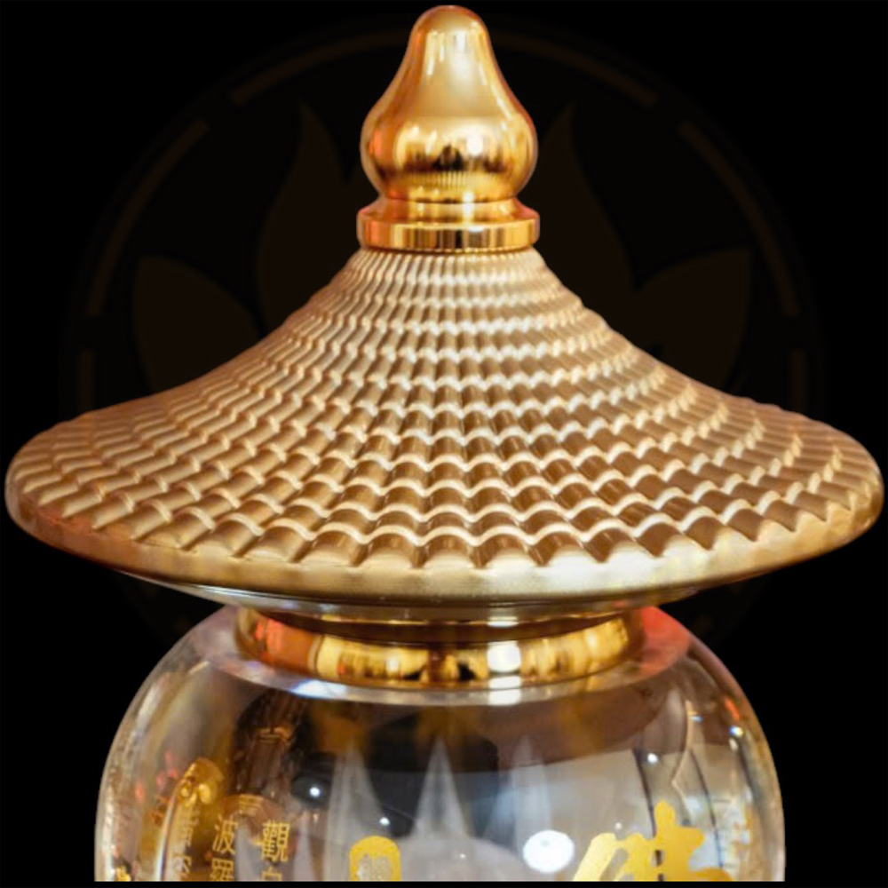 Đèn điện pha lê 1 cầu oval có mái thân hợp kim