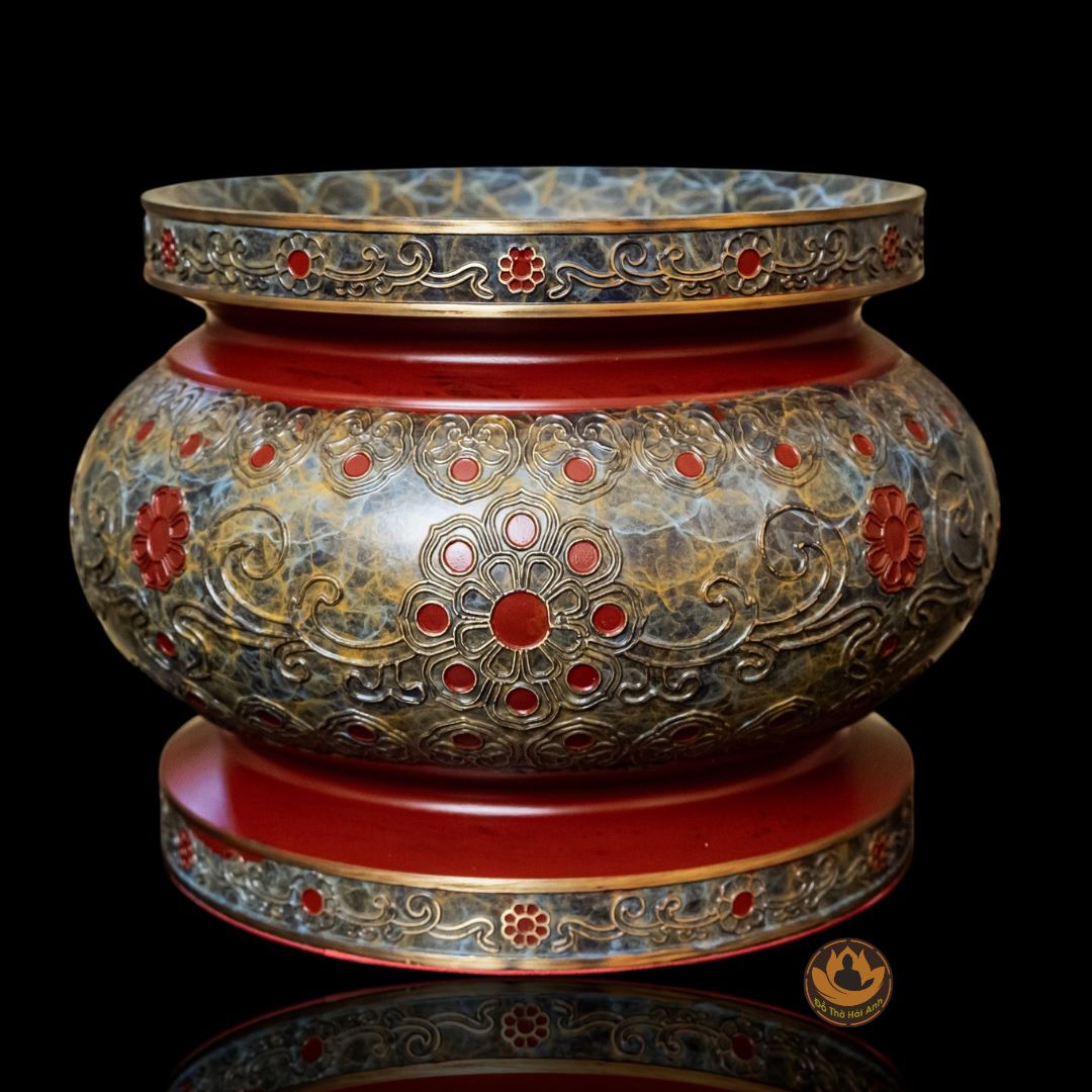Bát Hương Đồng Hoa Văn Cao Cấp – Sang Trọng, Trang Nghiêm