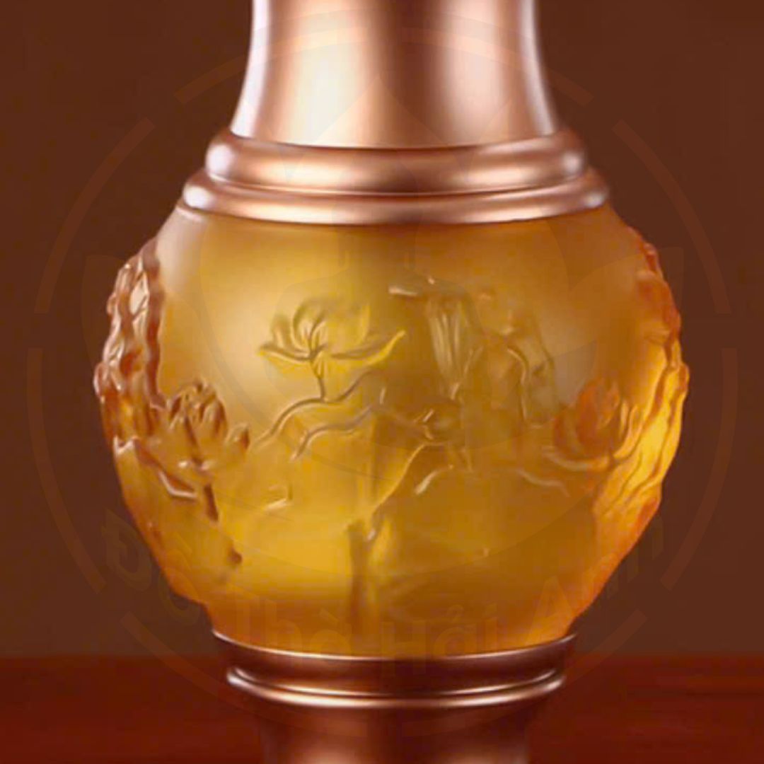 Lọ Hoa Đồng Vàng Lưu Ly Cao Cấp – Sang Trọng, Tâm Linh & Phong Thủy