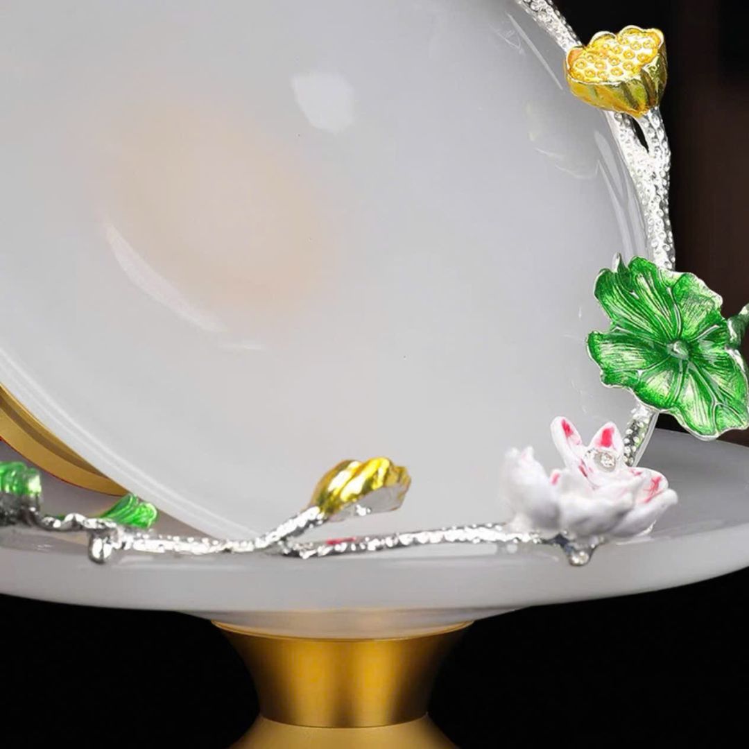 Mâm bồng thờ cúng ngọc viền đồng