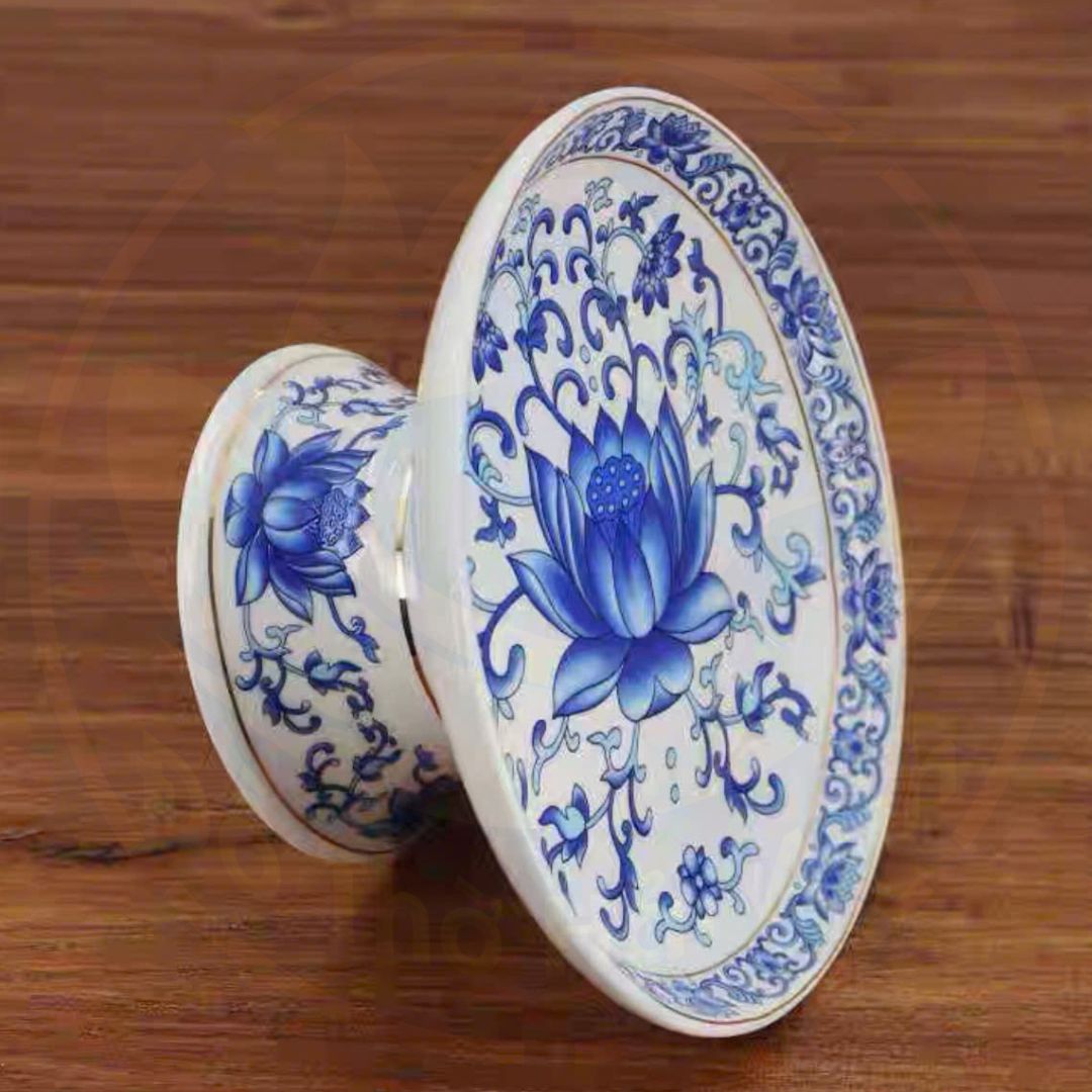 Mâm bồng bàn thờ gia tiên trắng xanh