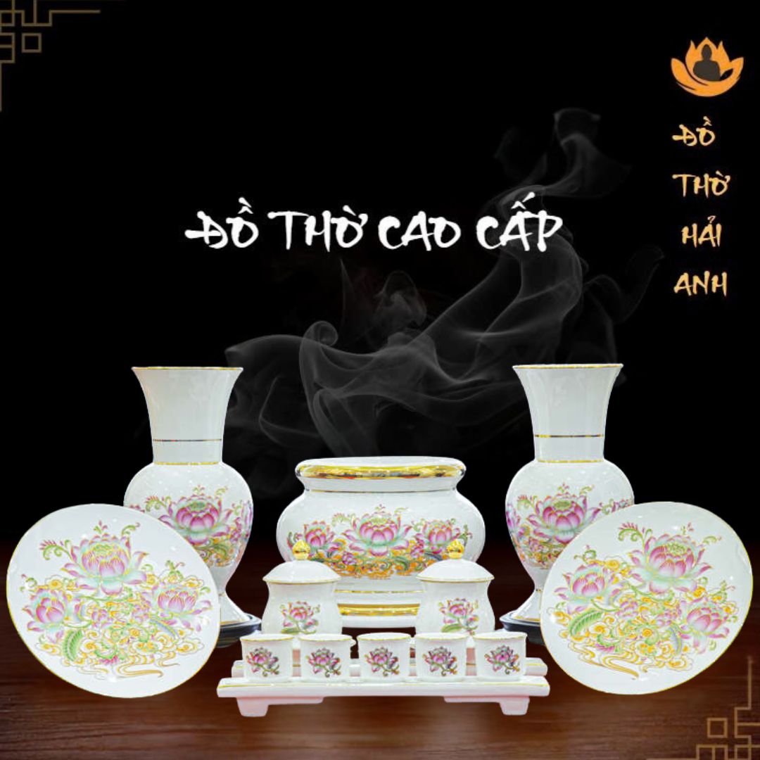 Bộ Đồ Thờ Sen Tam Bảo – Đồ Thờ Cúng Cao Cấp & Biểu Tượng Phật Pháp Linh Thiêng