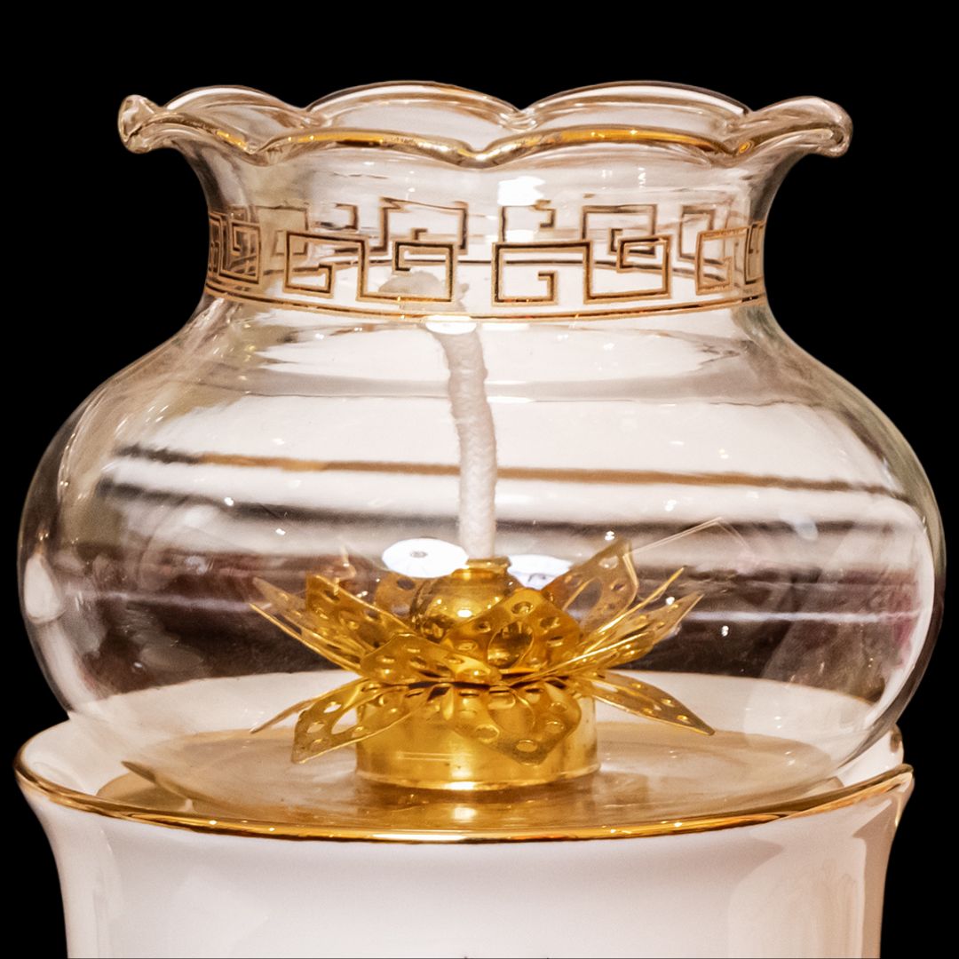 Đèn dầu thờ cúng hoa sen