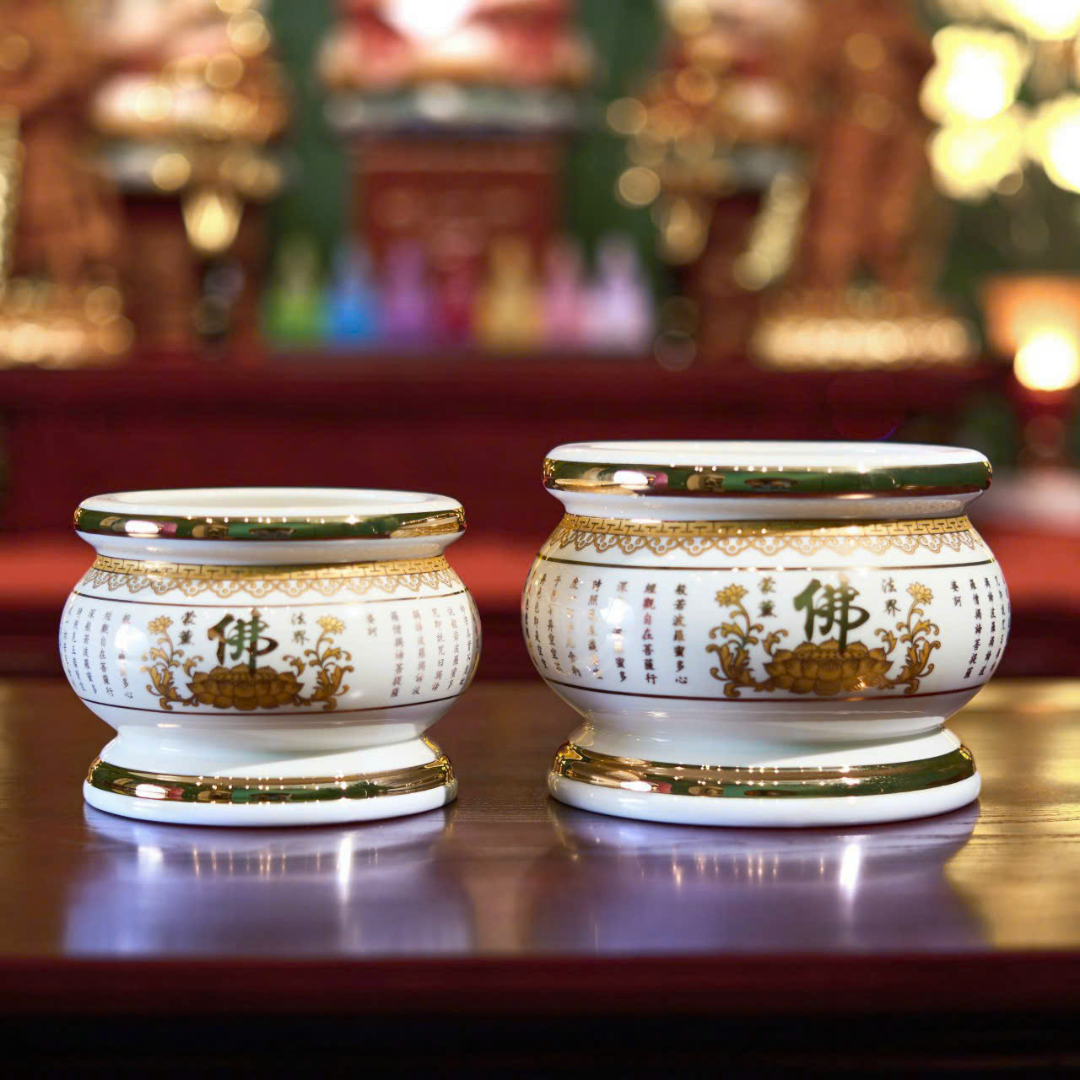 Bát Hương Sứ Tâm Kinh Trắng – Thanh Tịnh Tối Giản, Hiển Lộ Phật Tâm