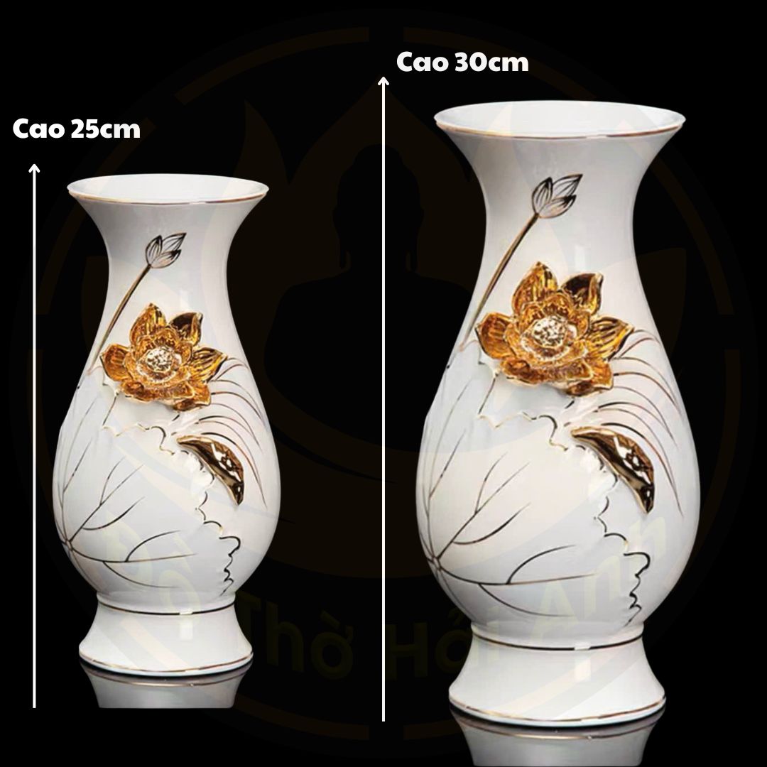 Lọ Hoa Trắng Kim Sen Nổi