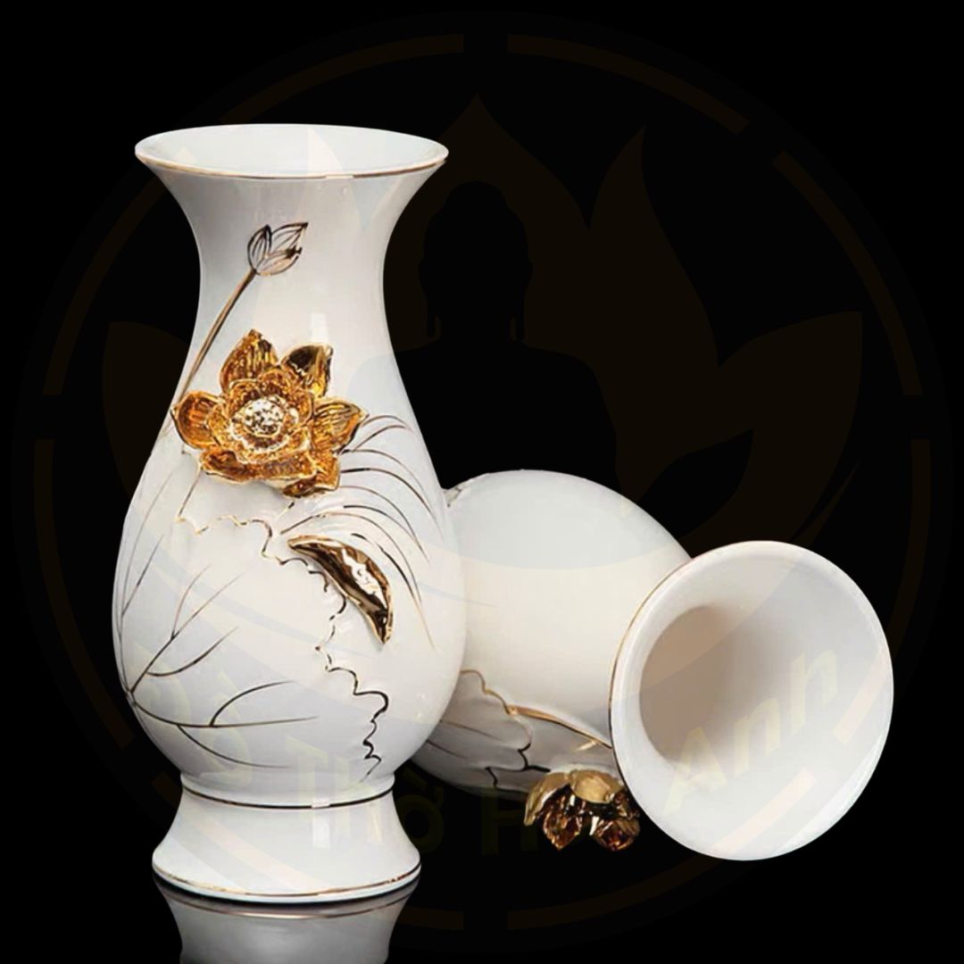 Lọ Hoa Trắng Kim Sen Nổi