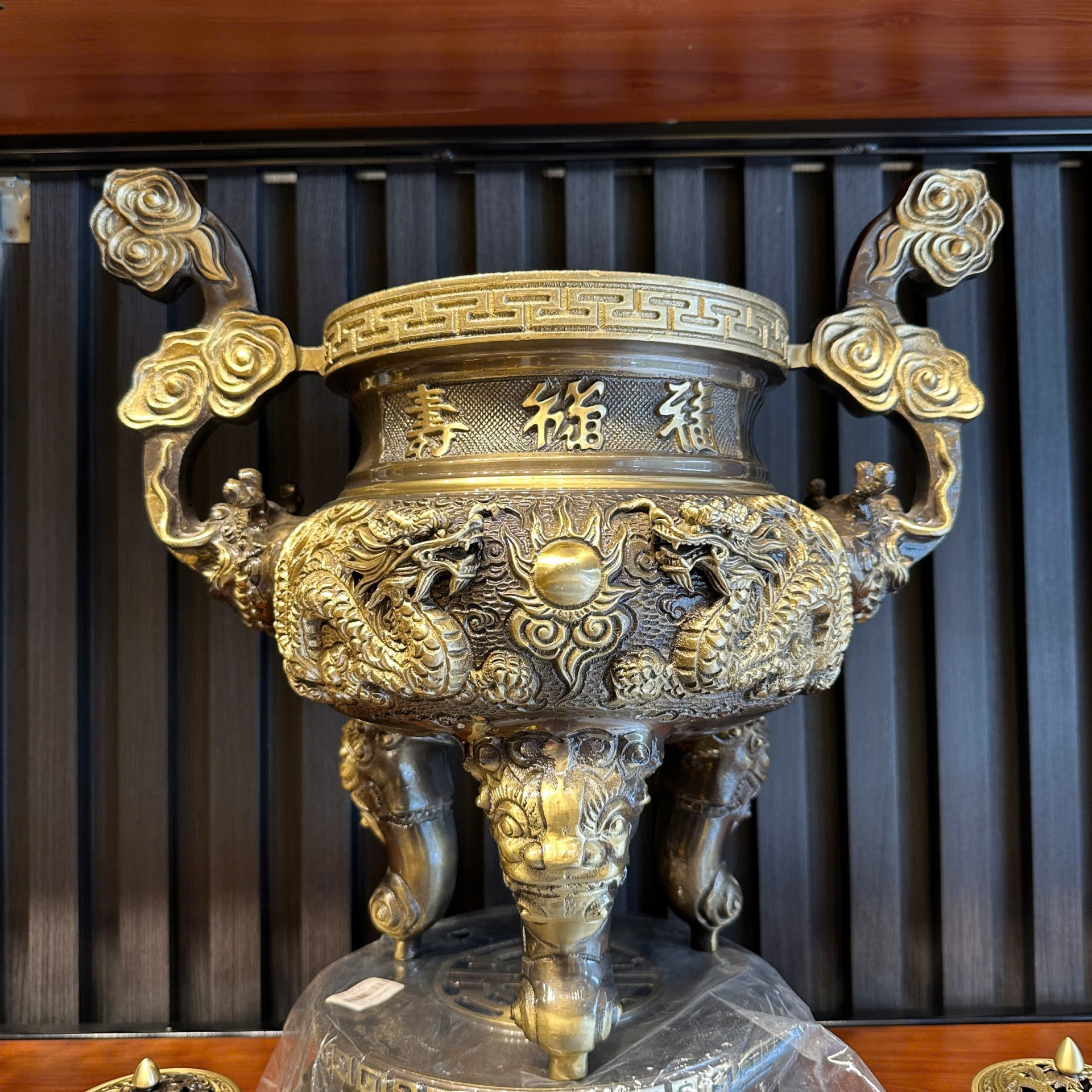 Đỉnh Đồng Cạo 2 Công Nghệ Màu Giả Cổ 45cm