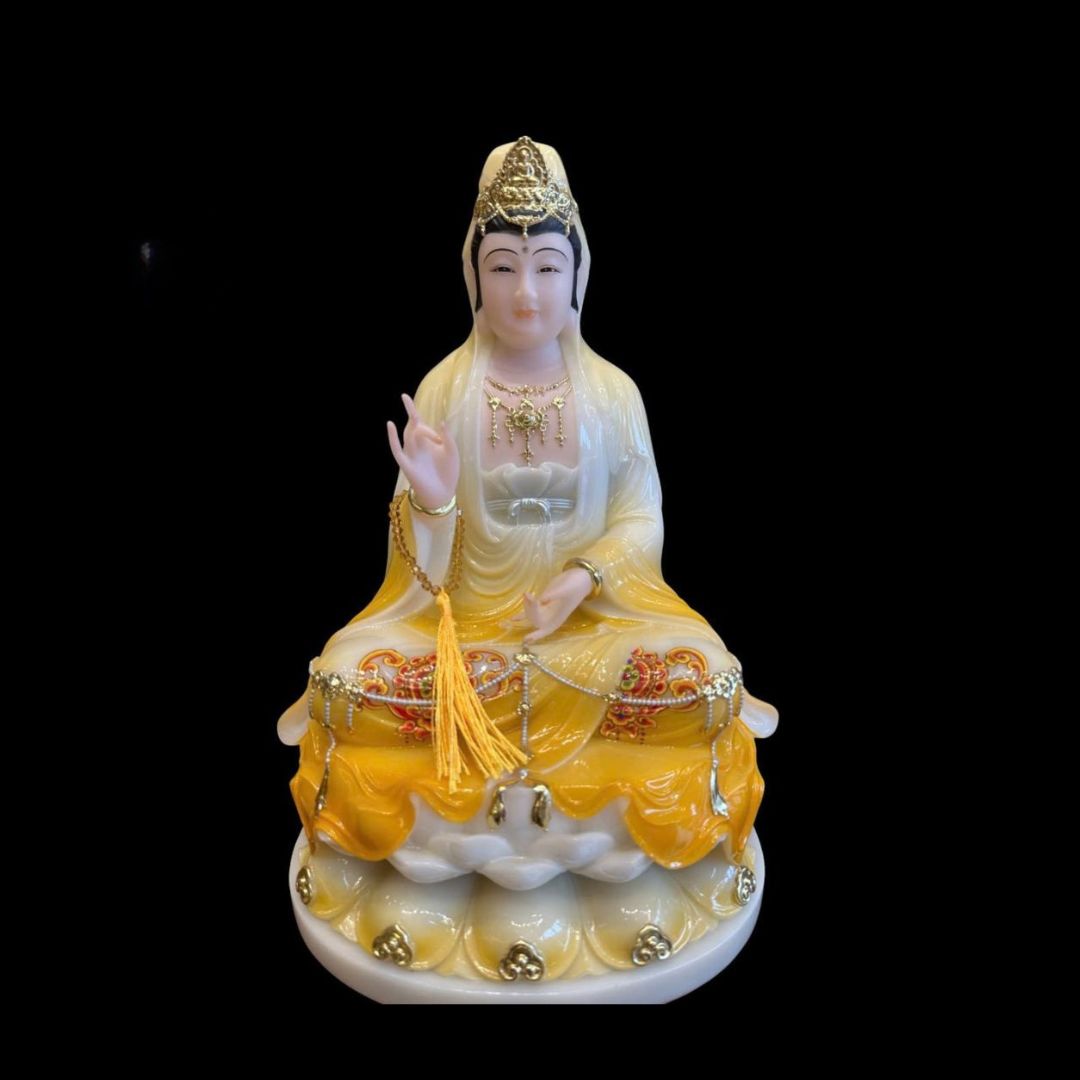 Tượng Tây Phương Tam Thánh Ngồi Đế Sen 12''