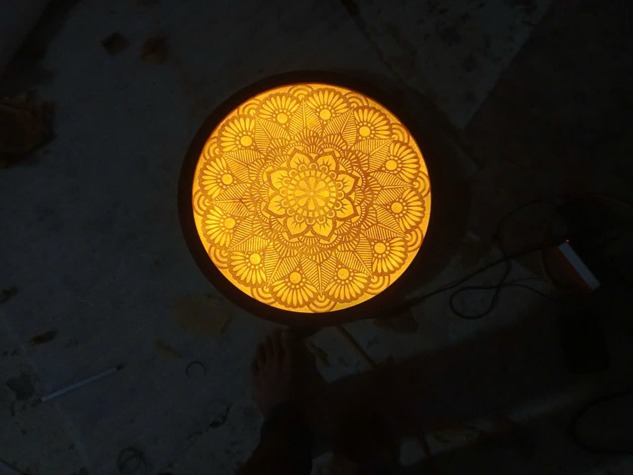 Tranh Trúc Chỉ Lá Bồ Đề Tròn -TC003