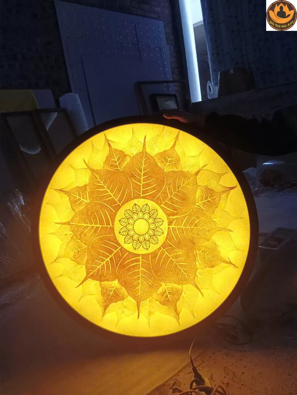 Tranh Trúc Chỉ Lá Bồ Đề Tròn -TC003