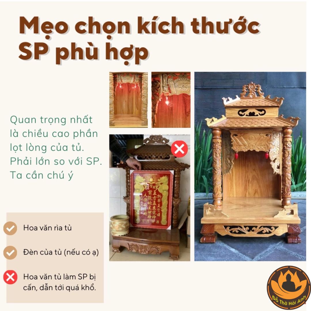 Bài Vị Ông Thần Tài Thổ Địa không tráng gương kích đỏ - Nhũ vàng Kim Sa liễn Thần Tài