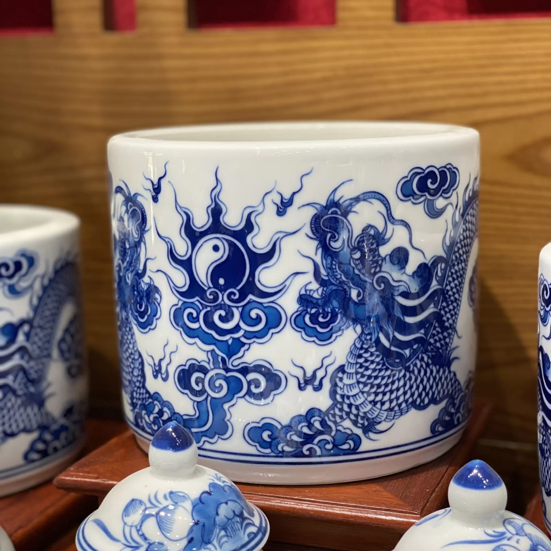 Bát Hương Phú Quý Men Lam