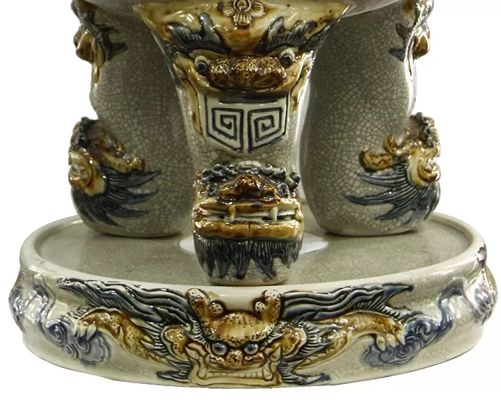 ĐỈNH HẠC RỒNG MEN RẠN