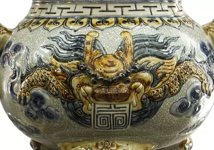 ĐỈNH HẠC RỒNG MEN RẠN