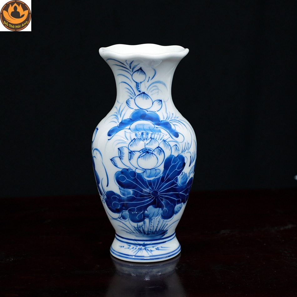 Lọ Lượn Miệng Sen Men Lam