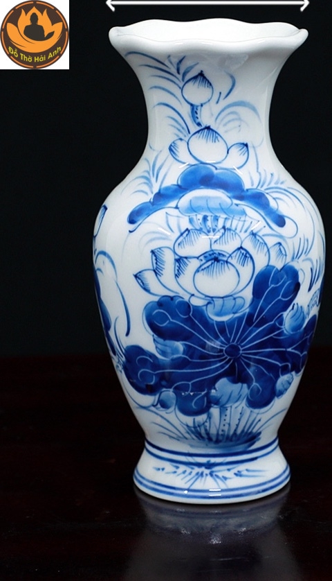 Lọ Lượn Miệng Sen Men Lam