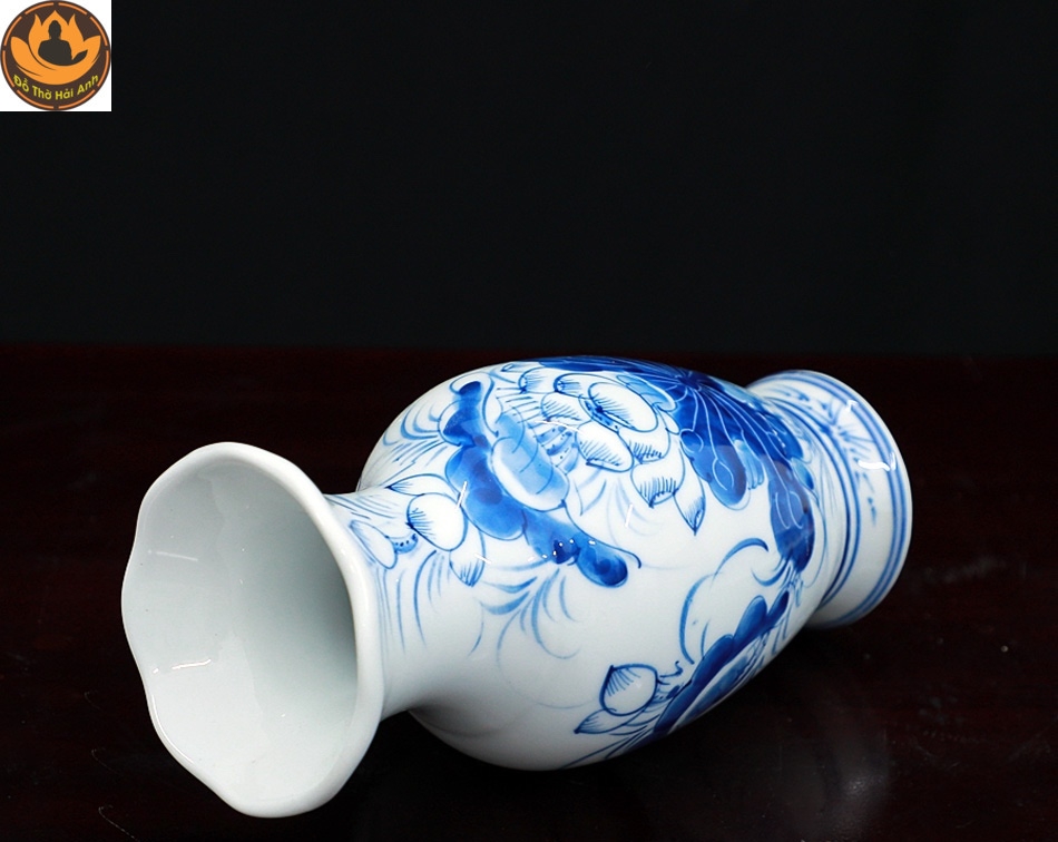 Lọ Lượn Miệng Sen Men Lam