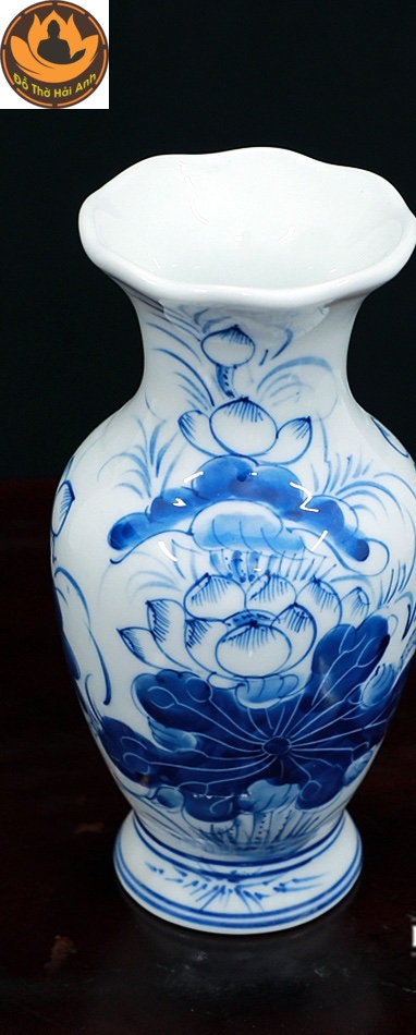 Lọ Lượn Miệng Sen Men Lam