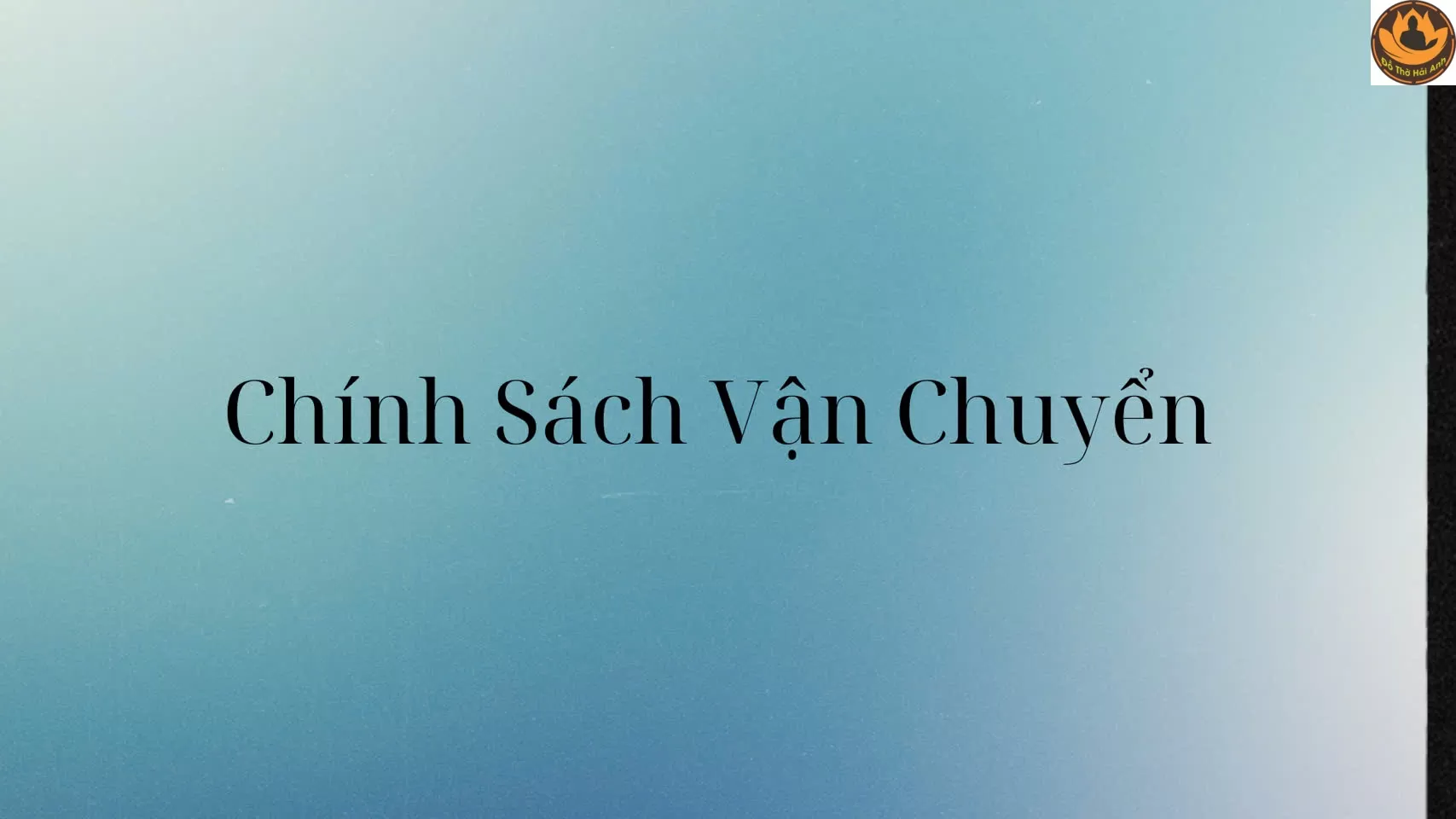 Chính sách vận chuyển