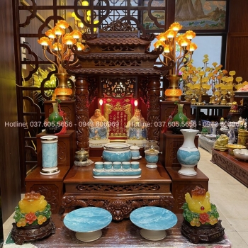 Bộ Ban Thờ Thần Tài Cho Gia Chủ Mệnh Thủy | Đẹp, Đồng Bộ, Chuẩn Phong Thủy