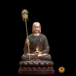 Bộ tượng Phật ta bà tam thánh đá xanh rêu cao cấp
