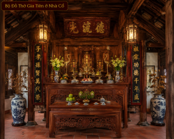 Bộ Đồ Thờ Gia Tiên Nên Chọn Loại Nào? Kích Thước Bao Nhiêu Chuẩn Và Cách Bố Trí Đúng Phong Thủy