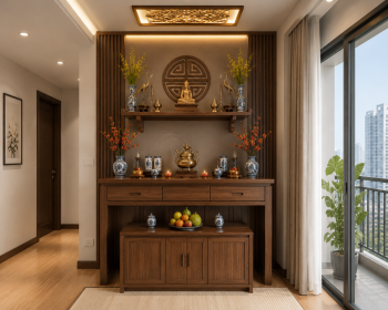 Nên Chọn Gỗ Gõ Đỏ Hay Gỗ Hương Cho Bộ Đồ Thờ Gia Tiên? Kinh Nghiệm Thực Tế Khi Làm Phòng Thờ