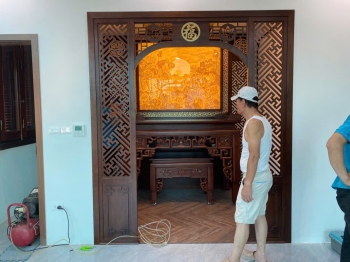 Đồ Thờ Hải Anh Triển Khai Công Trình Phòng Thờ Gia Tiên Cho Chú Hải ở Hai Bà Trưng - Hà Nội ngày 14.5.2025