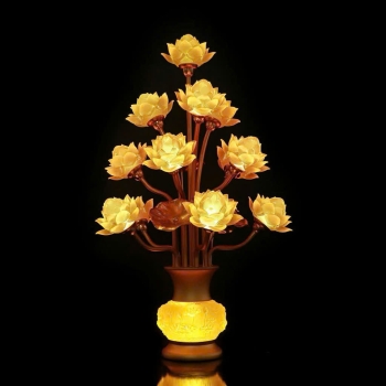 Đèn Bình Hoa Thịnh Thế Khai Hoa 13 Bông – Biểu Tượng Phú Quý, Tài Lộc & Thịnh Vượng