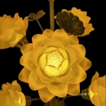 Đèn Sen Lưu Ly 5 bông thân dáng trụ lưu ly