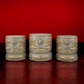 Bát Hương Rồng Men Rạn Vàng Kim