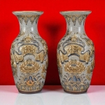 Tiểu Lộc Bình Men Rạn Vàng Kim