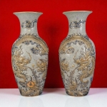 Tiểu Lộc Bình Men Rạn Vàng Kim