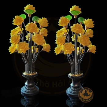 Đèn Lưu Ly Cao Cấp 20 Bông Thân Đồng – Sang Trọng & Bền Đẹp