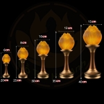 Đèn Nụ Sen Lưu Ly Thân Hợp Kim Đồng Cao Cấp – Sang Trọng