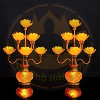 Đèn Sen Bình Hoa Lưu Ly 7 Bông