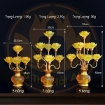 Đèn Sen Bình Hoa Lưu Ly 7 Bông