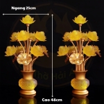Đèn Thịnh Thế Khai Hoa 9 Bông – Biểu Tượng Phú Quý, May Mắn & Thịnh Vượng