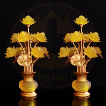 Đèn Thịnh Thế Khai Hoa 9 Bông – Biểu Tượng Phú Quý, May Mắn & Thịnh Vượng