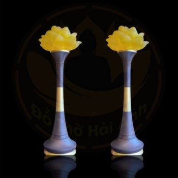 Đèn Điện Lưu Ly 1 Bông Sen Lớn Thân Hợp Kim Nhôm