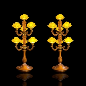 Đèn Sen Lưu Ly 7 Bông Cao Cấp