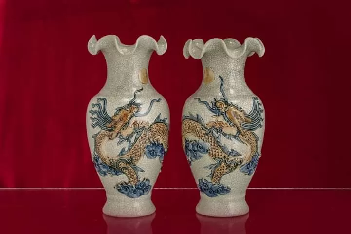 Lọ Hoa Rồng Men Rạn