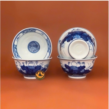 Bát Thờ Hoa Sen Men Lam