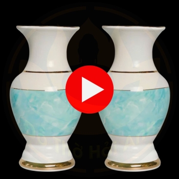 Lọ Hoa Xanh Lam Gốm Sứ Cao Cấp – Nhập Khẩu, Trang Trí Sang Trọng